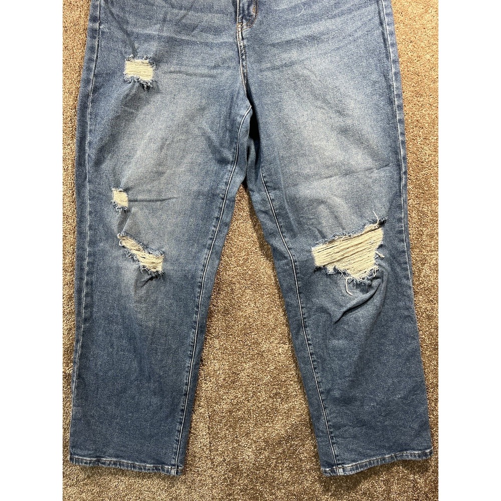 SO Highest Rise Baggy Dad Jeans Dark Wash Size 15/32w - Picture 3 of 7
